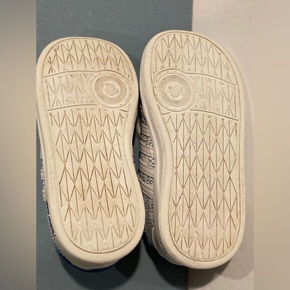 Infant Toddler K-Swiss All Over Pattern Low-top White / Blue Sneakers US Size 8 - Picture 4 of 9